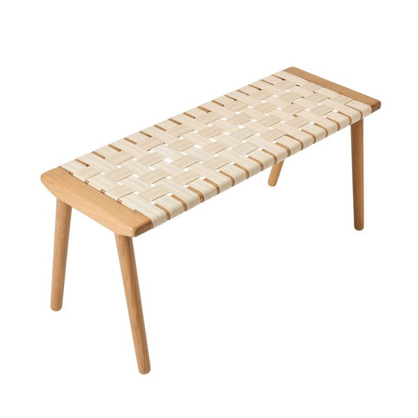 Drewniana ławka z plecionym siedziskiem Seat - Andersen Furniture