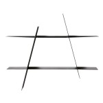 Czarna półka na ścianę metalowa A-Shelf 78x12x67 - Andersen Furniture