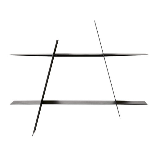 Czarna półka na ścianę metalowa A-Shelf 78x12x67 - Andersen Furniture