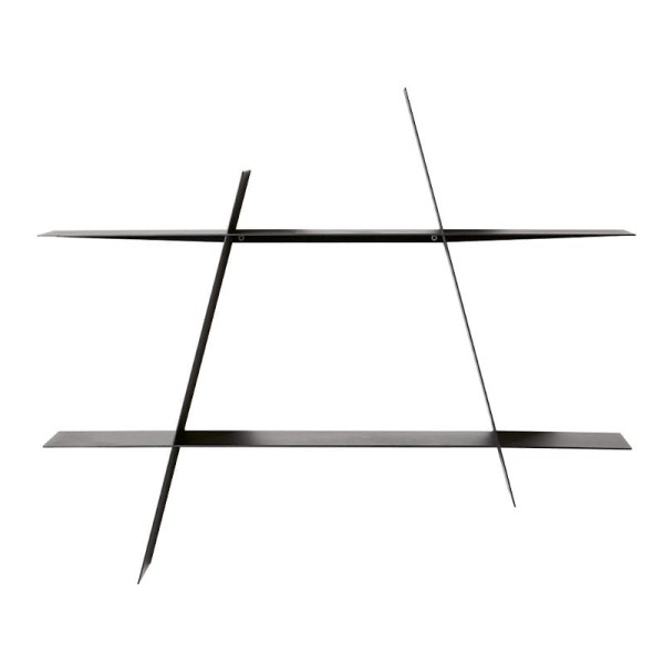 Czarna półka na ścianę metalowa A-Shelf 78x12x67 - Andersen Furniture