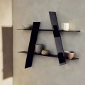 Czarna półka na ścianę metalowa A-Shelf 78x12x67 - Andersen Furniture