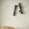 Półka na ścianę metalowa A-Shelf 78x12x67, srebrna stal - Andersen Furniture