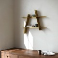 Półka na ścianę metalowa A-Shelf 78x12x67, kolor mosiądz - Andersen Furniture
