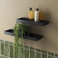 Wąska półka drewniana Sleek Shelf Beech 44, czarna - Andersen Furniture