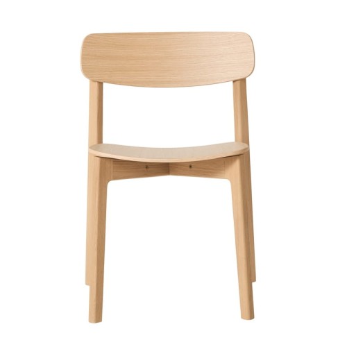 Krzesła drewniane minimalistyczne Anch bielony dąb, 2 szt - Andersen Furniture