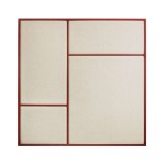 Tablica na notatki Nouveau Pin 62x62, Basque Red Canvas - PLEASE WAIT to be SEATED