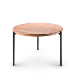 Stolik kawowy z drewnianym blatem Savoye Nature Ø60 - PLEASE WAIT to be SEATED