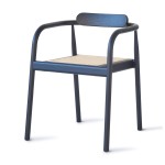 Designerskie krzesło z plecionym siedziskiem Ahm, Navy Blue - PLEASE WAIT to be SEATED