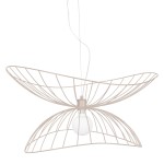 Metalowa lampa wisząca o falującym kształcie Ray 70, Mud - Globen Lighting