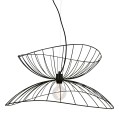 Metalowa lampa wisząca o falującym kształcie Ray 70, czarna - Globen Lighting