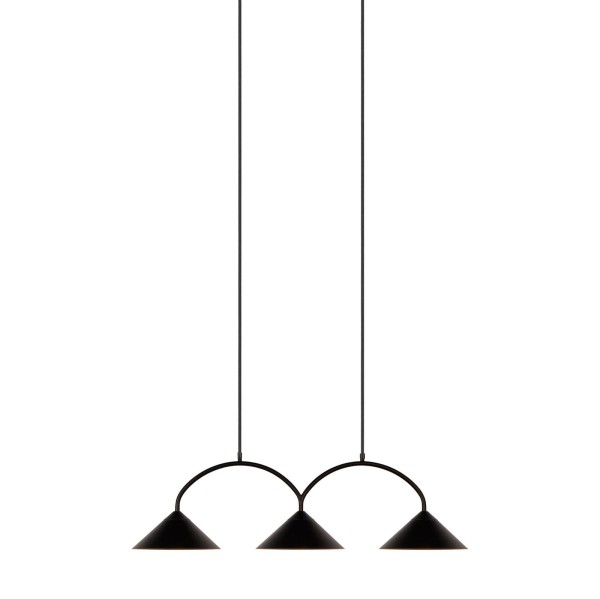 Designerska lampa wisząca Curve 3, czarna - Globen Lighting