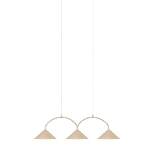 Designerska lampa wisząca Curve 3, beżowa - Globen Lighting