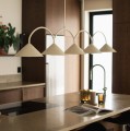 Designerska lampa wisząca Curve 5, beżowa - Globen Lighting