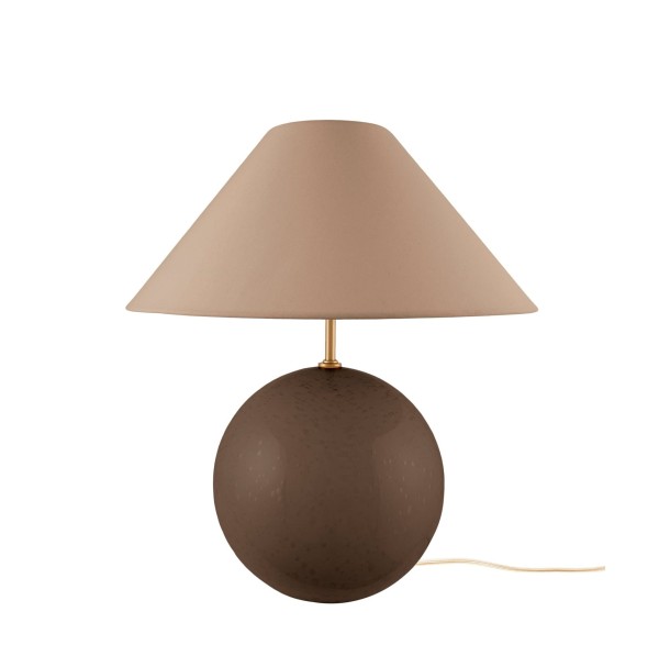 Lampa stołowa kula ze stożkowym kloszem Iris 35, Mocha - Globen Lighting