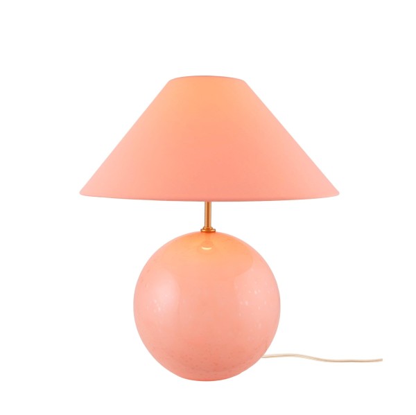 Lampa stołowa kula ze stożkowym kloszem Iris 35, Blush - Globen Lighting