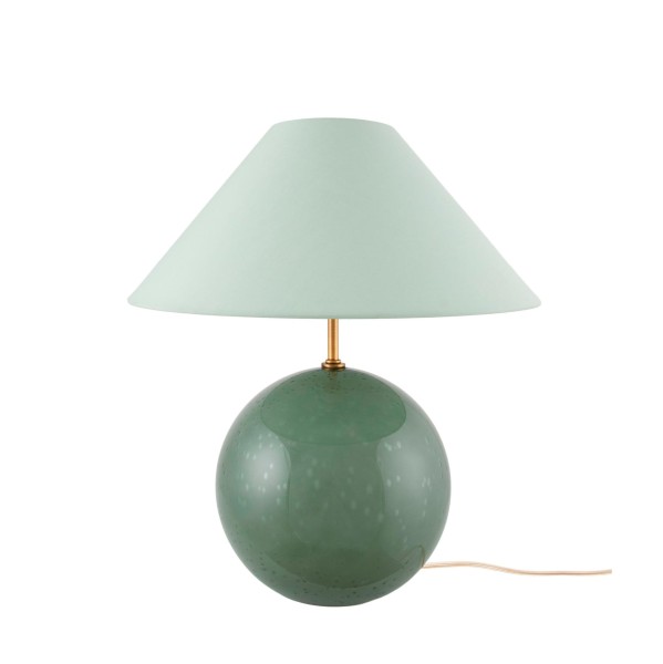 Lampa stołowa kula ze stożkowym kloszem Iris 35, zielona - Globen Lighting