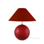 Lampa stołowa kula ze stożkowym kloszem Iris 35, burgundowy - Globen Lighting