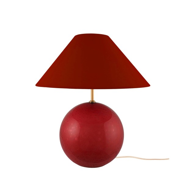 Lampa stołowa kula ze stożkowym kloszem Iris 35, burgundowy - Globen Lighting