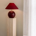 Lampa stołowa kula ze stożkowym kloszem Iris 35, burgundowy - Globen Lighting