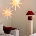 Lampa stołowa kula ze stożkowym kloszem Iris 35, burgundowy - Globen Lighting