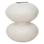 Duży wazon ceramiczny o organicznej formie Foss, złamana biel - UNC