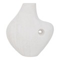 Biały wazon ceramiczny o organicznym asymetrycznym kształcie Talvi - UNC