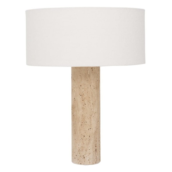Prosta lampa stołowa z trawertynu Marmo - UNC