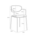 Wytrzymałe krzesła do 150 kg Arch naturalne, 2 szt - Hubsch