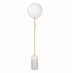 Lampa podłogowa marmurowa ze szklaną kulą Torrano, biała - Globen Lighting