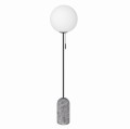 Lampa podłogowa marmurowa ze szklaną kulą Torrano, szara - Globen Lighting