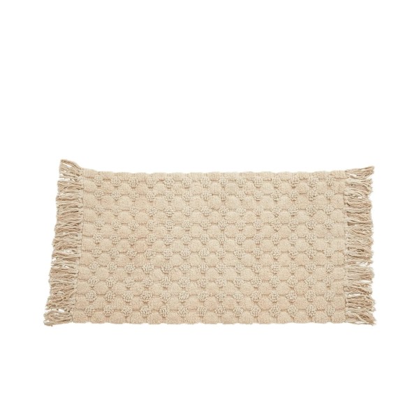 Dywanik łazienkowy z frędzlami Luna 60x120, off white - Nordal