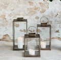 Szklany lampion z efektem postarzania Antique 35 - Nordal
