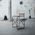 Minimalistyczne krzesło z metalu i skóry Silhouette - Muubs