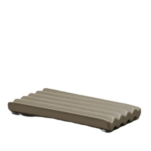 Ceramiczna mydelniczka z rowkami Amalie Rosalie 8 x 15 cm, taupe - Nordal