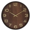 Dekoracyjny zegar na ścianę MDF 38 cm, brązowy - Atmosphera