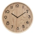 Dekoracyjny zegar na ścianę MDF 38 cm, naturalny - Atmosphera