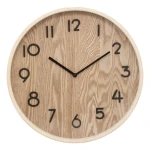 Dekoracyjny zegar na ścianę MDF 38 cm, naturalny - Atmosphera