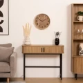 Dekoracyjny zegar na ścianę MDF 38 cm, naturalny - Atmosphera