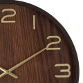 Duży dekoracyjny zegar na ścianę MDF 55 cm, brązowy - Atmosphera