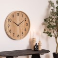 Duży dekoracyjny zegar na ścianę MDF 55 cm, naturalny - Atmosphera