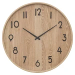 Duży dekoracyjny zegar na ścianę MDF 55 cm, naturalny - Atmosphera