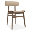 Designerskie krzesło dębowe tapicerowane boucle Totem Light Smoked Grain - NORR11