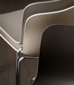 Nowoczesne krzesło Langue, Warm Grey - NORR11
