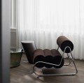 Nowoczesny fotel do salonu Fave, Baru wełniana tkanina bouclé - NORR11
