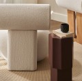 Designerski fotel tapicerowany Hippo Lounge, boucle Barnum - NORR11