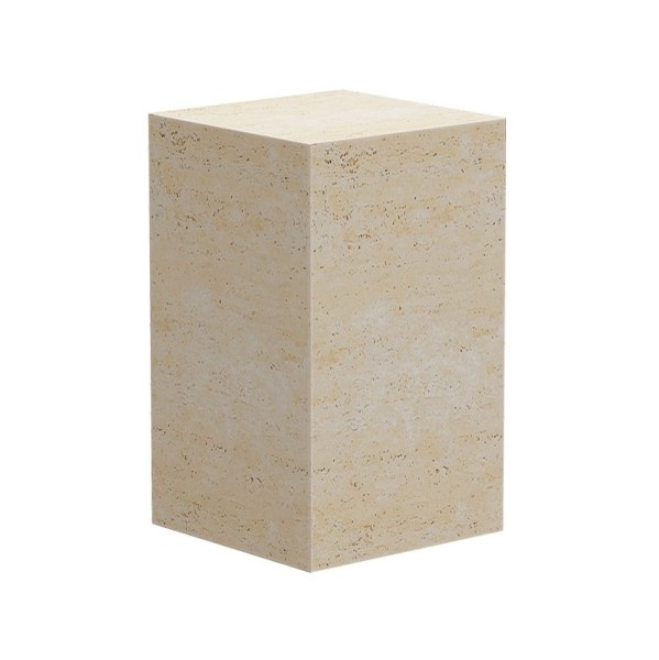 Stolik pomocniczy z trawertynu Cubism Natural - NORR11
