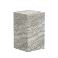 Stolik pomocniczy z trawertynu Cubism Silver - NORR11