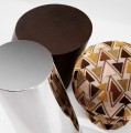 Stolik kawowy geometryczny Tilt, fornir dębowy, Dark Smoked - NORR11