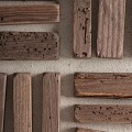 Minimalistyczny obraz z drewnianym dekorem Lashe - Vical