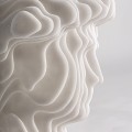 Rzeźba twarz z białej żywicy Maya, 57 cm - Vical